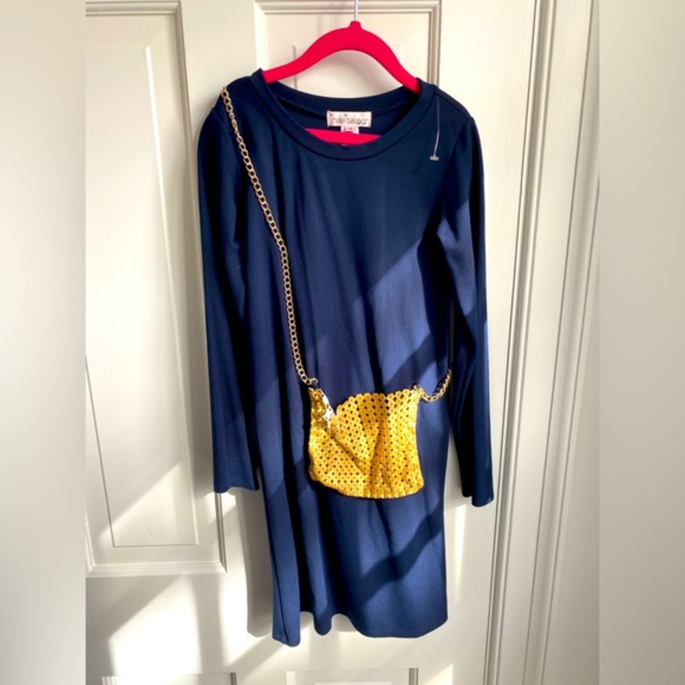 NWOT Halabaloo Purse Dress girls size 8 gold chain